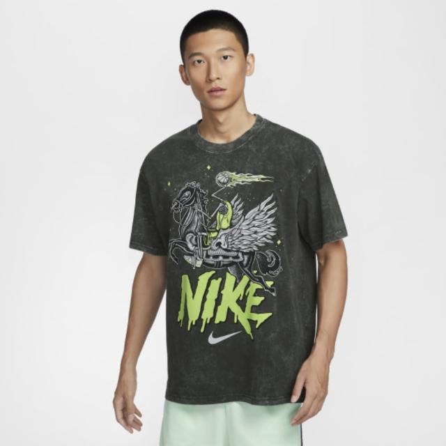 【NIKE 耐吉】短袖上衣 男 AS M NK TEE M90 OC 2 黑綠 HF6200-355