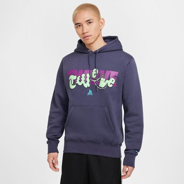 【NIKE 耐吉】長袖上衣 男款 帽T 運動 莫蘭特 磨毛 AS JA M CLUB BB PO HOODIE 紫 FZ1039-573