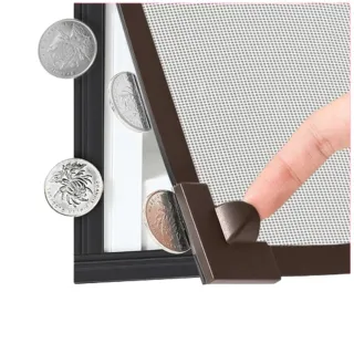 【樂多家居】紗窗 魔術貼磁鐵窗戶簾 金剛網 隱形紗窗 70*90CM兩件裝(家用自粘式 簡易安裝)