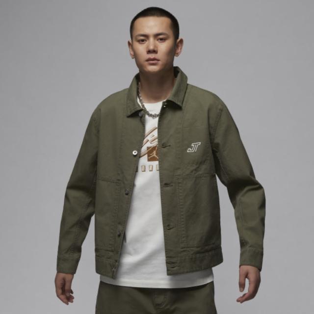 【NIKE 耐吉】外套 男 運動外套 AS M J CHICAGO JACKET JT 綠 HM3881-222