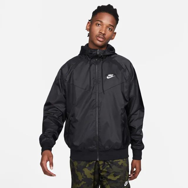 【NIKE 耐吉】外套 男款 風衣外套 連帽外套 運動 AS M NK WVN LND WR HD JKT 黑 DA0002-010