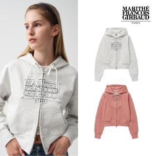 【MARITHE FRANCOIS GIRBAUD】官方旗艦 女版 經典LOGO短版雙向拉鍊帽TEE MFG(多款任選)