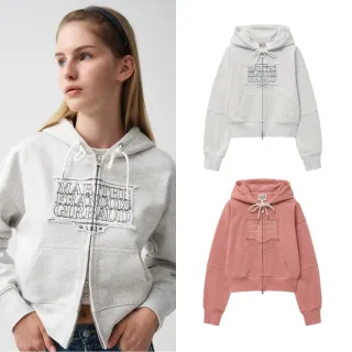 【MARITHE FRANCOIS GIRBAUD】官方旗艦 女版 經典LOGO短版雙向拉鍊帽TEE MFG(多款任選)