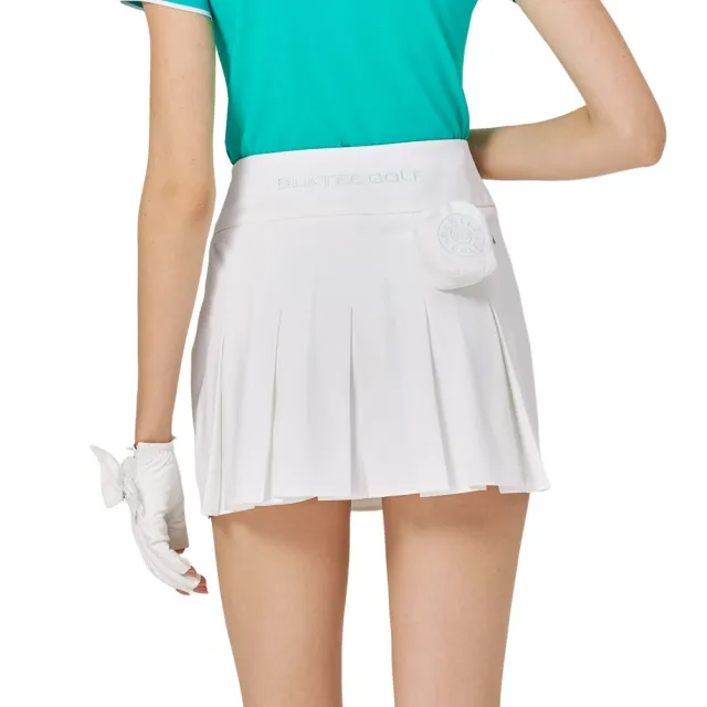【BLKTEE GOLF】出清特價 後百褶高腰修身女短裙-黑.軍綠.白(高爾夫女裙 百褶裙 短裙 A字裙)