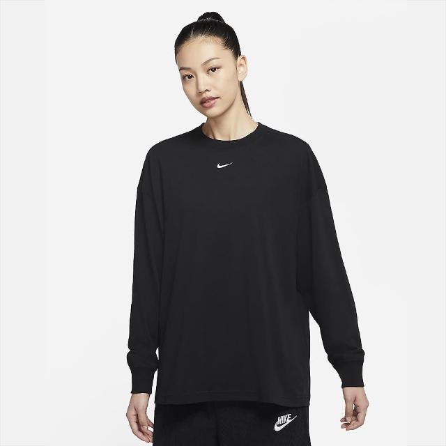 【NIKE 耐吉】長袖上衣 女 大學T  AS W NSW ESSNTL LS TOP 黑 DM6233-010