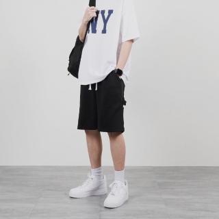 【AMERO】男女款 畫家棉短褲(男女款 畫家棉短褲 休閒短褲 多口袋 情侶裝)