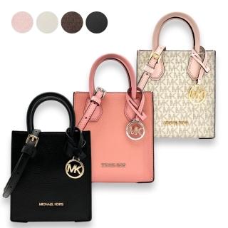 【Michael Kors】MK 女生 迷你琴譜包 防刮皮革 滿版緹花LOGO MERCER 手提斜揹包(多色可挑)