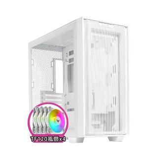 【ASUS 華碩】A21 光影白(客製-TR120 ARGB風扇x4)