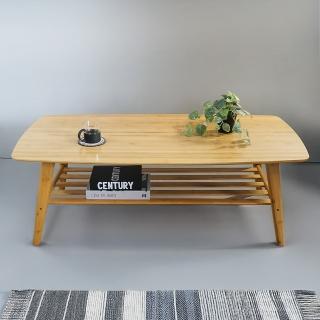 【寶德家居】楠竹雙層客廳茶几桌60x120cm D00054(日式茶几 咖啡桌 邊桌 雙層茶几 茶几 泡茶桌 客廳桌)