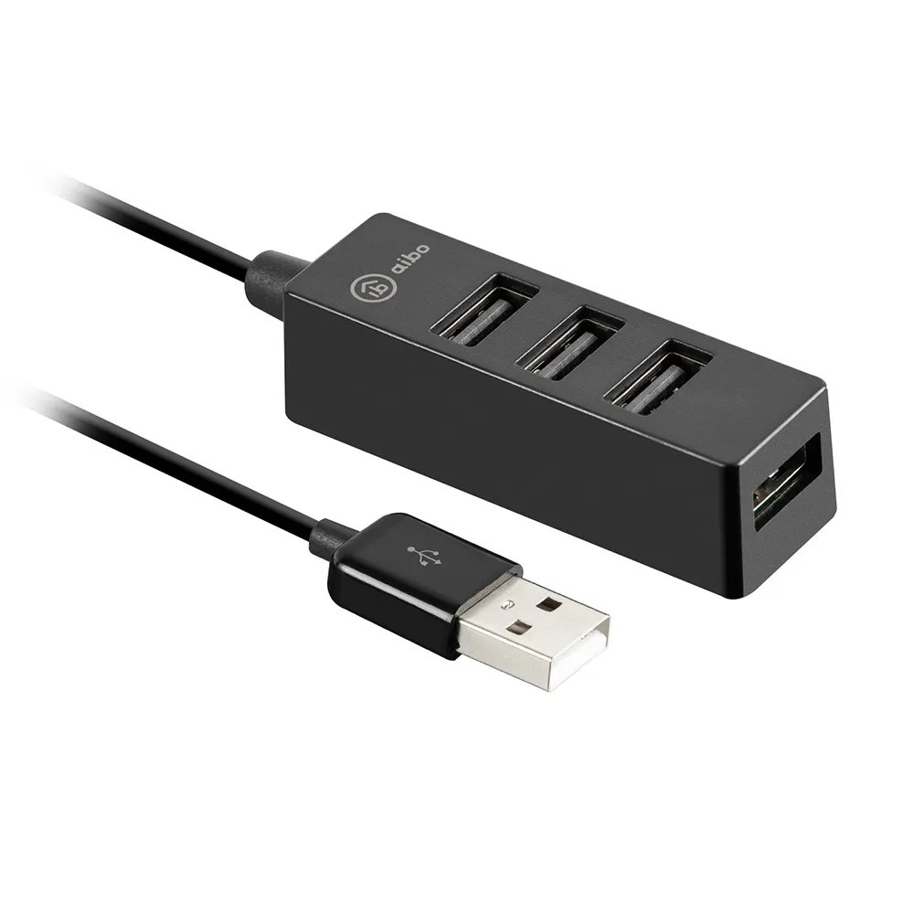 【aibo】Y204 USB2.0 4孔HUB集線器(線長60cm)