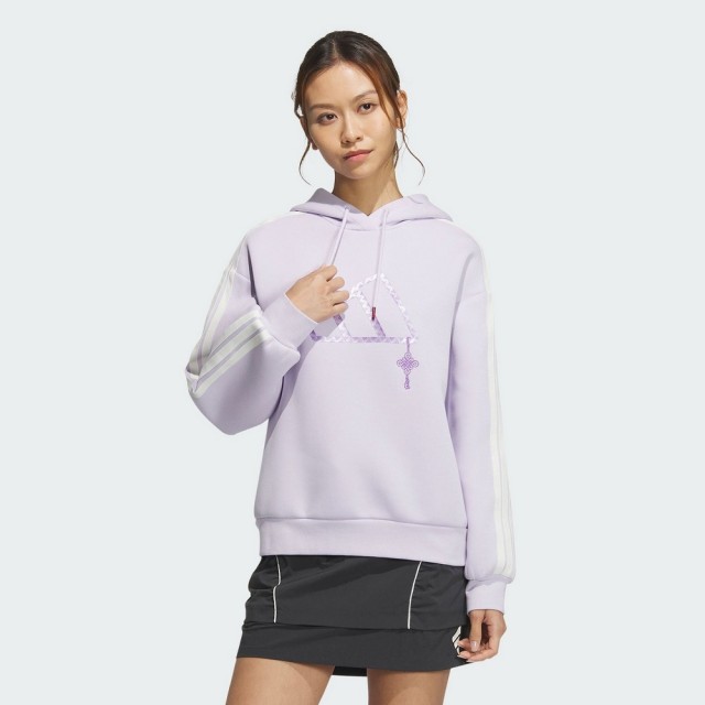 【adidas 愛迪達】運動 休閒 連帽 帽T 女上衣 CW HOODY(JZ1637)