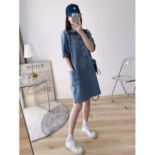 【Pure 衣櫃】復古小個子牛仔連衣裙洋裝(連身裙/KDDY-1348)