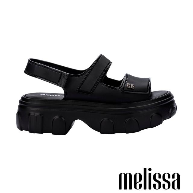 【Melissa】M字雙帶厚底涼鞋(黑色)