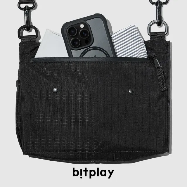【bitplay】雙11 618 2L 跨境旅行小包-黑色(隨身/出國/逛街/護照/手機/水壺/錢包/自由行/登機)