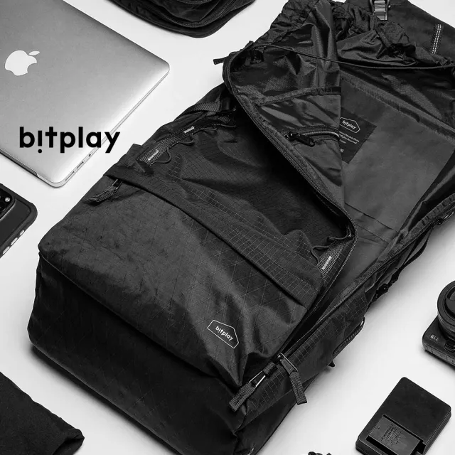 【bitplay】雙11 28L 跨境旅行後背包-黑色(隨身/出國/逛街/護照/手機/水壺/好拿取/自由行/日常包)