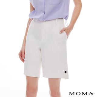 【MOMA】個性俐落造型五分褲(白色)