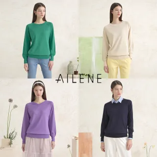 斷碼福利AILENE植蠶絲細織上衣4件(U)