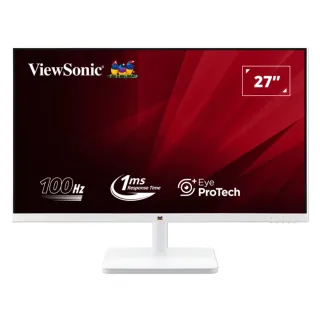 【ViewSonic 優派】VA2732-H-W 27型 IPS FHD 100Hz 商用護眼窄邊框白色螢幕(Eye ProTech+護眼技術/1ms)