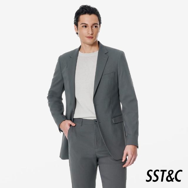 【SST&C】可機洗_淺灰紋理修身版西裝外套00012502002(新品上市)