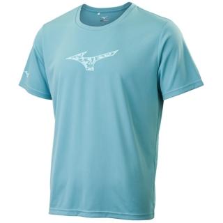【MIZUNO 美津濃】短袖上衣 男 訓練 慢跑 吸濕排汗 綠 32TAC00528