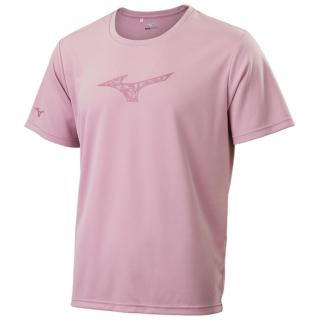 【MIZUNO 美津濃】短袖上衣 男 訓練 慢跑 吸濕排汗 粉紫 32TAC00567