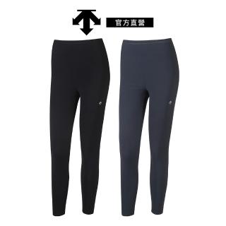 【DESCENTE】迪桑特 女士 運動緊身褲 涼感9.5分內搭褲(黑色/炭灰色)