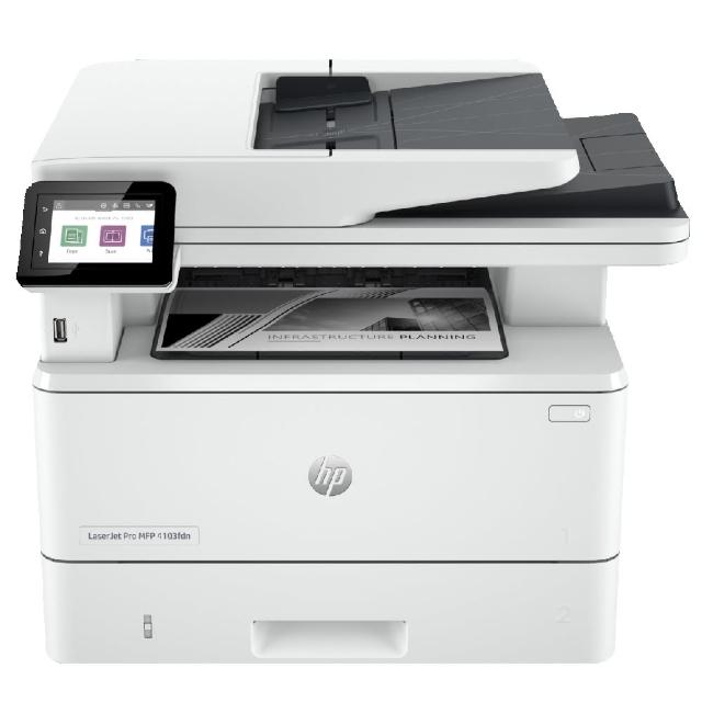 【HP 惠普】LaserJet Pro MFP 4103fdn 黑白雷射 雙面 多功能 複合機(列印/影印/掃描/傳真 取代M428FDN)