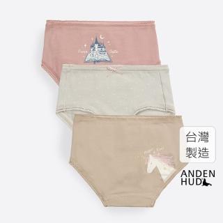 【Anden Hud】女童三入組 抗菌系列．球球緊帶三角內褲(夢幻童話)