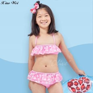 【Apple 蘋果牌】女童二件式比基尼泳裝(NO.1136018)