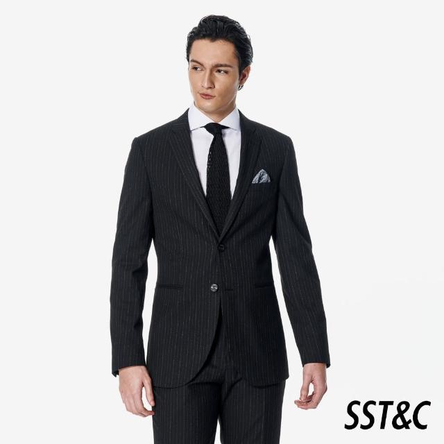 【SST&C】可機洗_黑色條紋裁縫版西裝外套00012502008(新品上市)