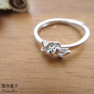 【海洋盒子】清雅蓮花設計999足銀純銀戒指(可調整戒圍)