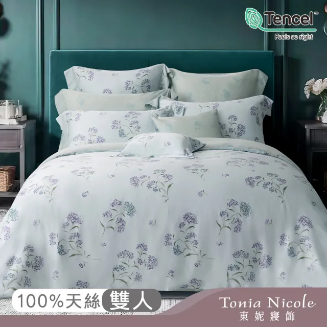 【Tonia Nicole 東妮寢飾】80支環保印染100%萊賽爾天絲被套床包組-幸福花韻(雙人)