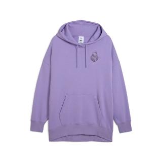 【PUMA】長袖上衣 女 帽T 歐規 X HELLO KITTY 紫 63161429