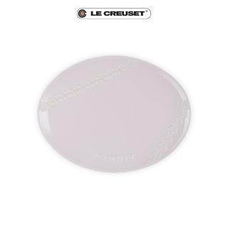 【Le Creuset】蕾絲花恬系列瓷器橢圓盤 27cm(柔粉紫)