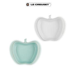 【Le Creuset】瓷器迷你蘋果造型烤盤16.5cm(甜薄荷/棉花白 2色選1)