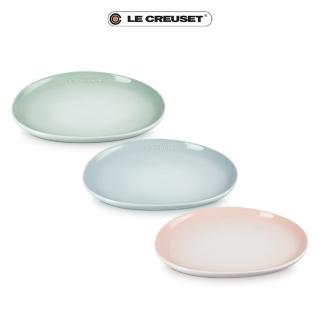 【Le Creuset】繁花系列瓷器花瓣造型盤27cm(湖水綠/銀灰藍/貝克粉)