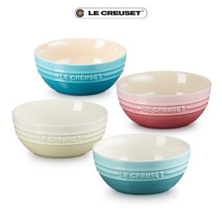 【Le Creuset】瓷器韓式湯碗14cm(櫻花粉/加勒比海藍/沙丘白/悠然綠 4色選1)