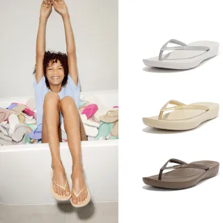 【FitFlop】IQUSHION經典金屬色輕量夾腳涼鞋-女(三色)