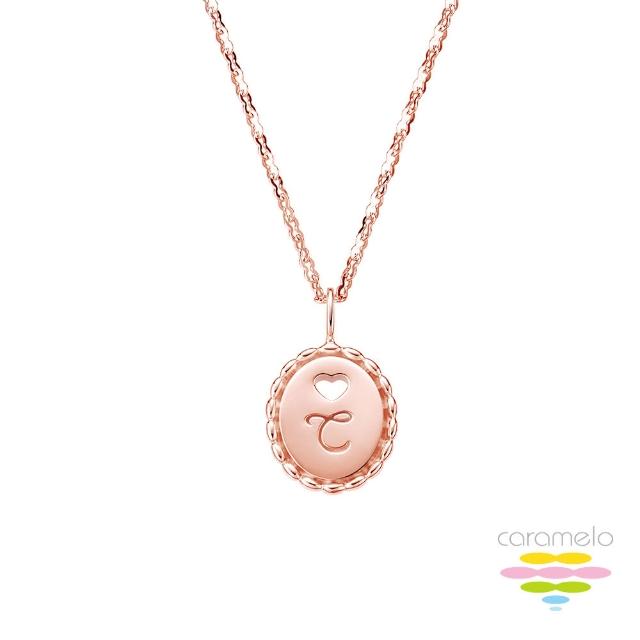 【彩糖鑽工坊】14K 玫瑰金 字母項鍊 K金項鍊(C Love 系列)