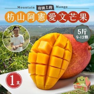 【初品果】枋山阿憲愛文芒果禮盒5斤9-12顆x1盒(中小果 山頂上的愛文芒果 禮盒)