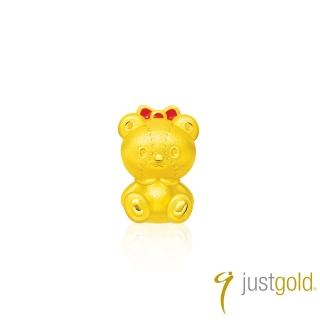 【Just Gold 鎮金店】小熊Hello Kitty純金串珠(好友小熊)