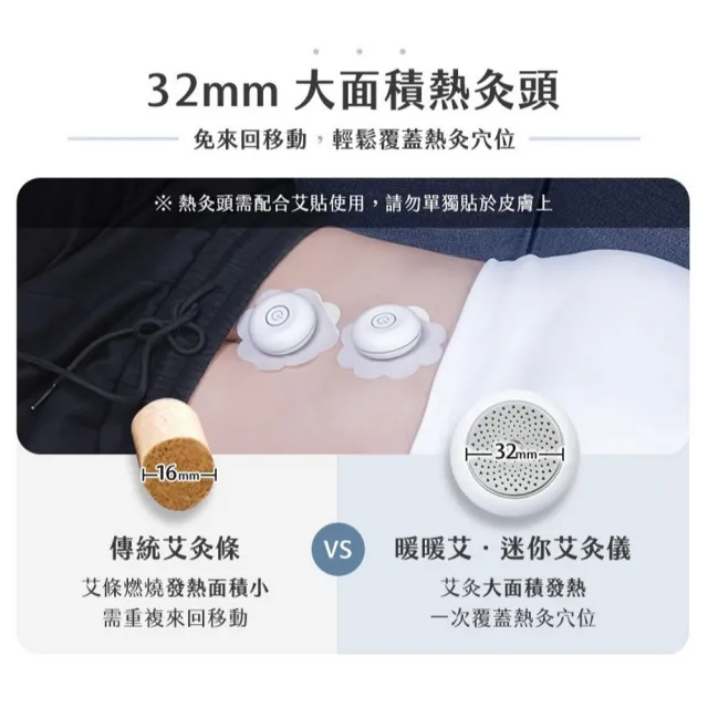 【3ZeBra 三隻斑馬】暖暖艾｜迷你艾灸儀(附30入艾貼/溫灸儀 熱敷器)