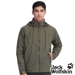 【Jack wolfskin 飛狼】男 Air Wolf 防水天鵝絨保暖外套 輕量單件式衝鋒衣(橄綠)