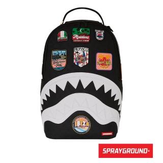 【SPRAYGROUND】皇家貼布造型大容量後揹包(黑色)