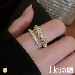 【HERA 赫拉】輕奢鋯石蛇形戒指 H114031106(鋯石 蛇形 戒指)