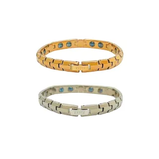 【KOTO】外銷品牌KENTA鍺磁能量純鈦手鍊 財源滾滾款T-1604/T-1604RG 1對(高磁場手環富貴典雅成對)