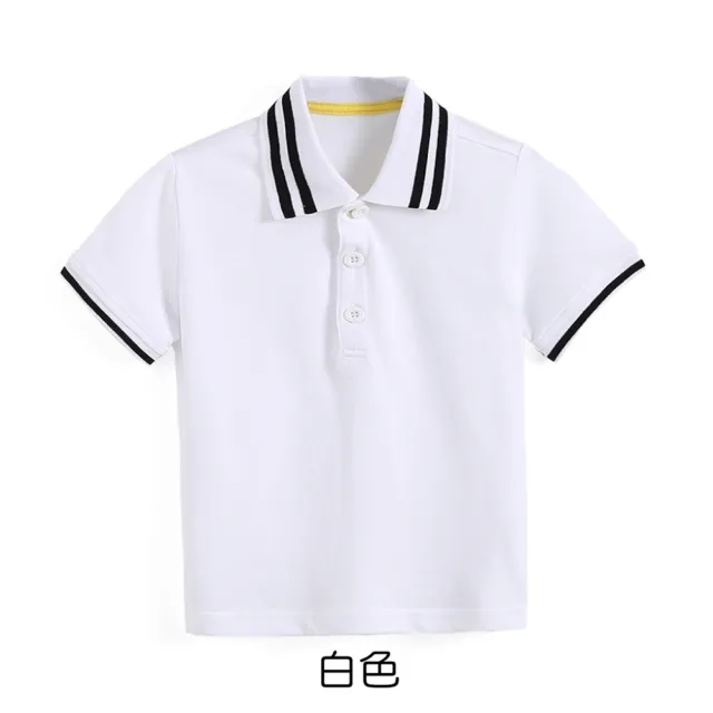 【橘魔法】高彩羅紋翻領透氣POLO衫(大童 短袖上衣 休閒衫 運動 足球 兒童 童裝 男童)