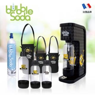 【法國BubbleSoda】節能免插電全自動氣泡水機-海綿寶寶聯名組BS-808KTB1(超值8件組)