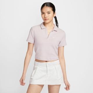 【NIKE 耐吉】短袖POLO衫 女 淺粉 AS W NSW ESSNTL SS POLO CRP TO(DV7885019)