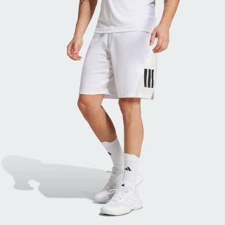 【adidas 愛迪達】短褲 男 7吋 休閒褲 吸濕排汗 亞規 CLUB 3STR SHORT 白 JE0408